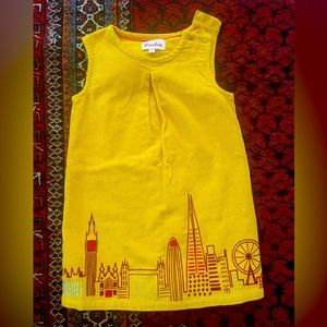 Cordoroy yellow kids dress!